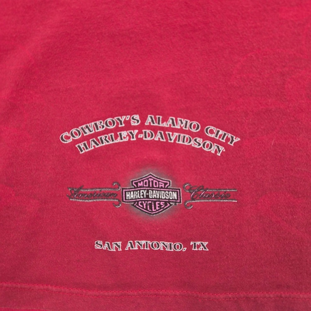 Harley-Davidson Red Filigree Logo Tank Top San Antonio TX Womens Large - Picture 4 of 7